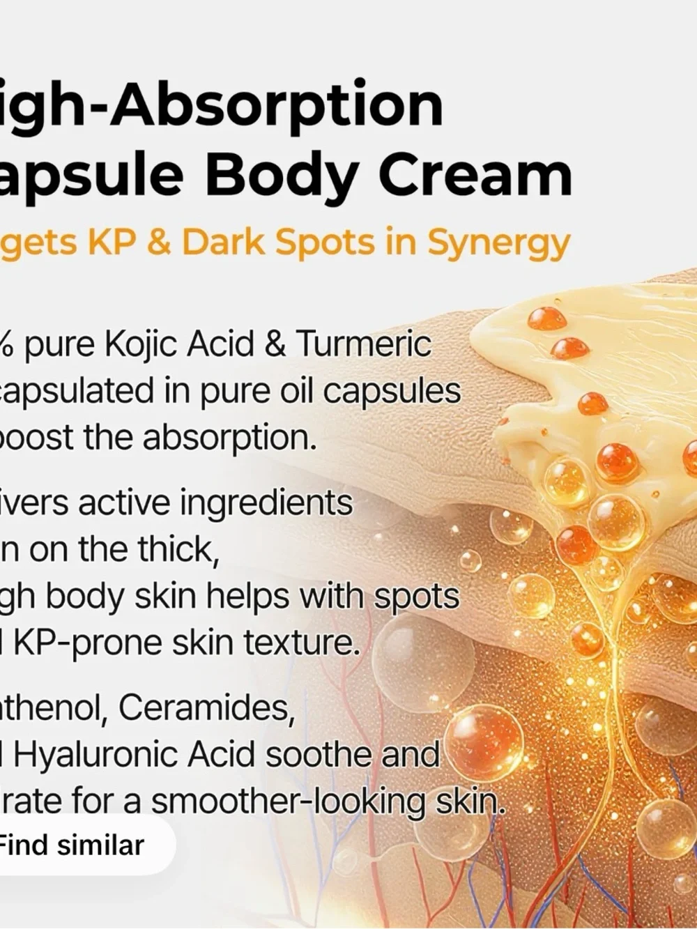 Dr. Melaxin Kojic Acid Turmeric Capsule Body Cream - Turmeric Orange